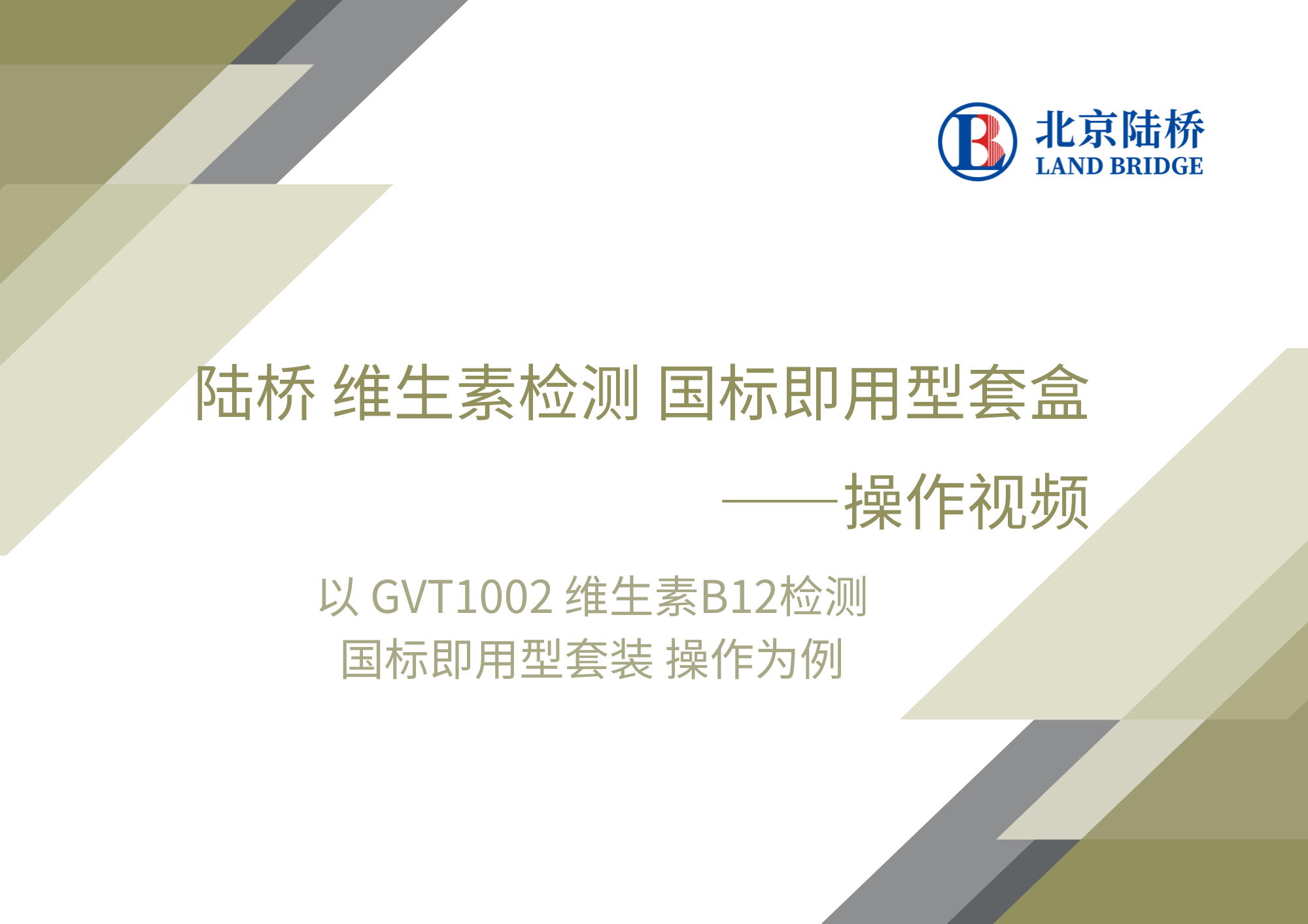 陸橋 維生素檢測 國標即用套盒-操作視頻